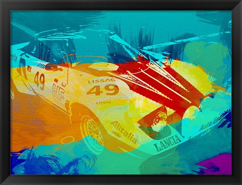 Framed Lancia Stratos Watercolor 1 Print