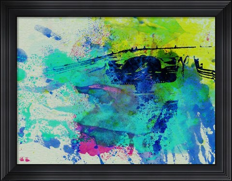 Framed Ferrari 512 on Race track 1 Print