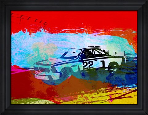 Framed BMW 3.0 CSL Racing Print