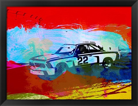 Framed BMW 3.0 CSL Racing Print