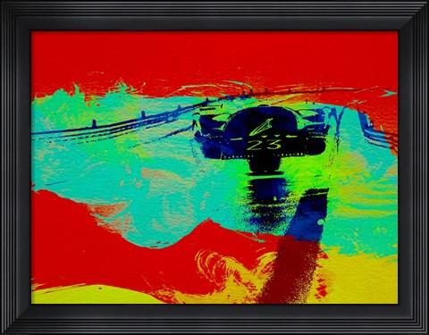 Framed Ferrari 512 on Race track 2 Print