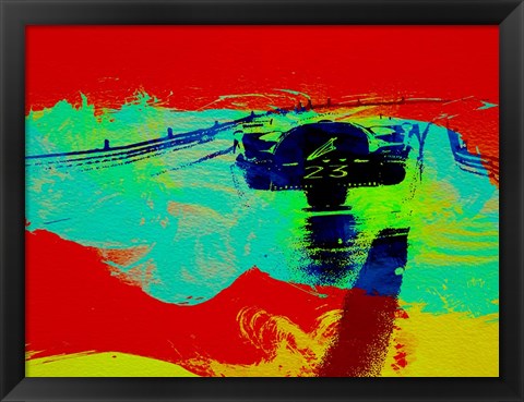 Framed Ferrari 512 on Race track 2 Print