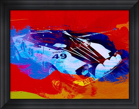 Framed Lancia Stratos Watercolor 2 Print