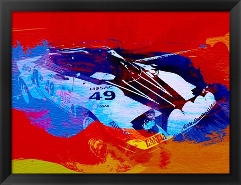 Framed Lancia Stratos Watercolor 2 Print