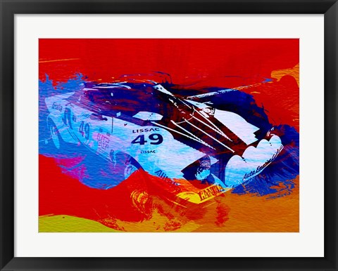 Framed Lancia Stratos Watercolor 2 Print