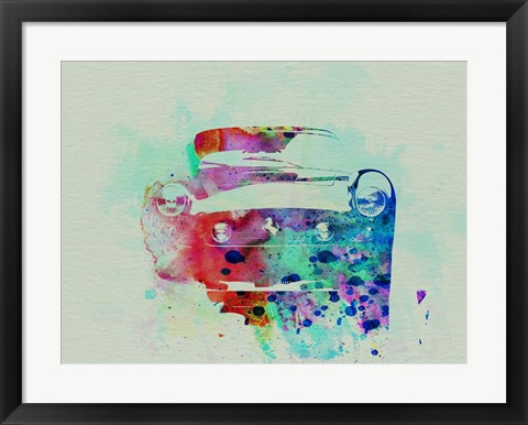 Framed Ferrari Front Watercolor Print