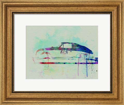 Framed Porsche 356 Watercolor Print