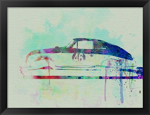 Framed Porsche 356 Watercolor Print