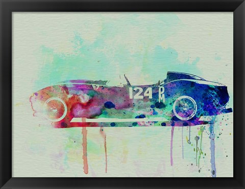 Framed Ferrari Testa Rossa Watercolor 2 Print