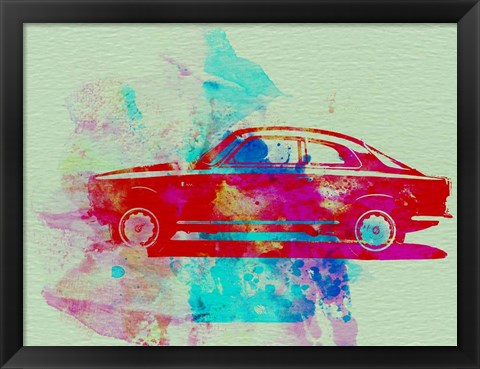 Framed Alfa Romeo  Watercolor 2 Print