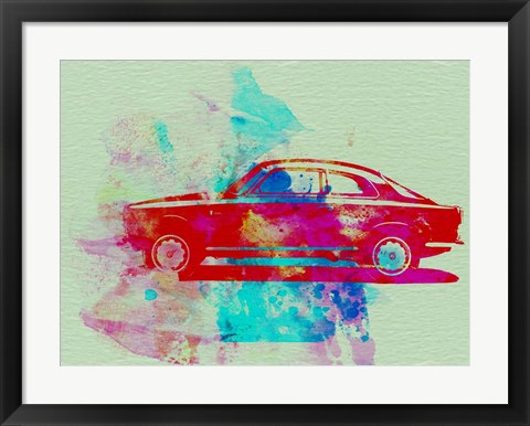 Framed Alfa Romeo  Watercolor 2 Print