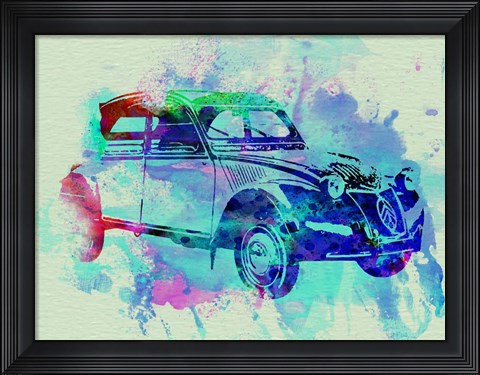 Framed Citroen 2CV Print