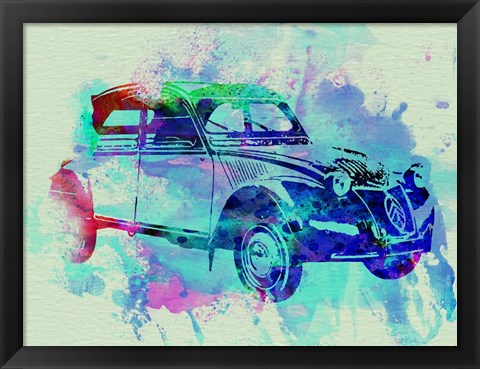 Framed Citroen 2CV Print