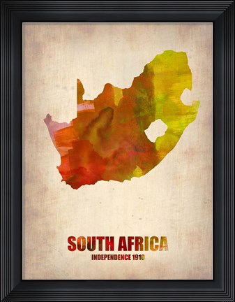 Framed South African Map Print