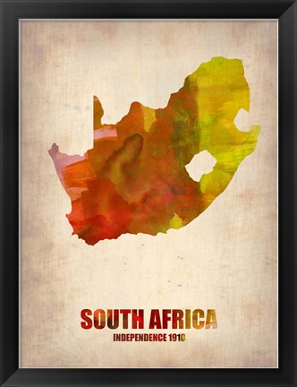 Framed South African Map Print