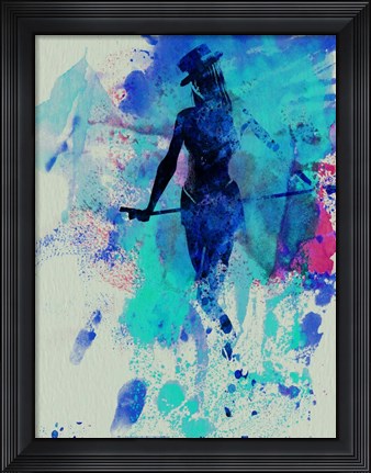 Framed Dancing in the rain Print