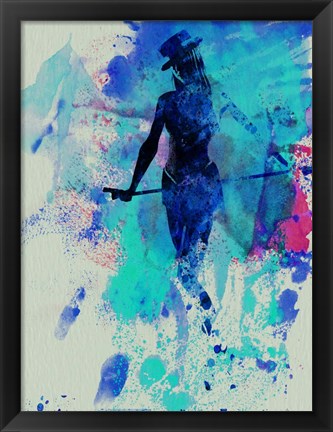 Framed Dancing in the rain Print