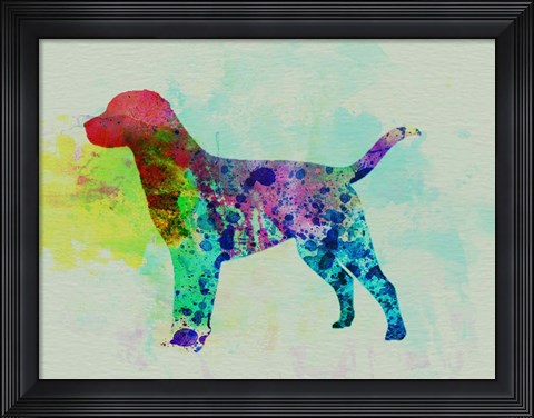 Framed Labrador Retriever Watercolor Print