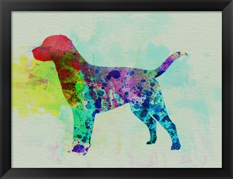 Framed Labrador Retriever Watercolor Print