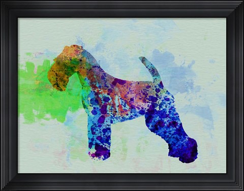 Framed Welsh Terrier Watercolor Print
