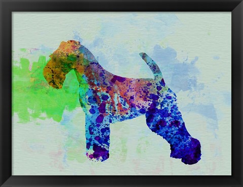 Framed Welsh Terrier Watercolor Print