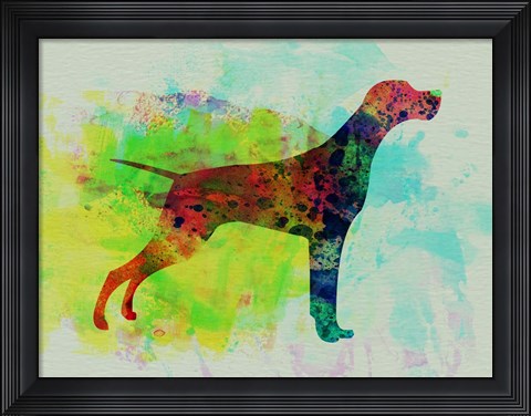 Framed Setter Pointer Watercolor Print