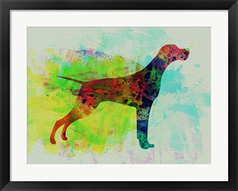 Framed Setter Pointer Watercolor Print