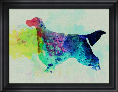 Framed Gordon Setter Watercolor Print
