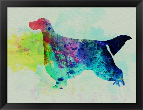 Framed Gordon Setter Watercolor Print