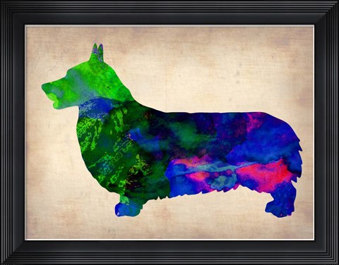 Framed Pembroke Welsh Watercolor Print