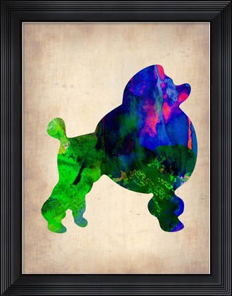 Framed French Poodle Watercolor Print