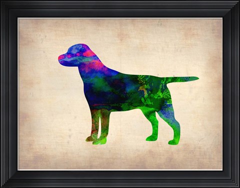 Framed Labrador Retriever Watercolor Print