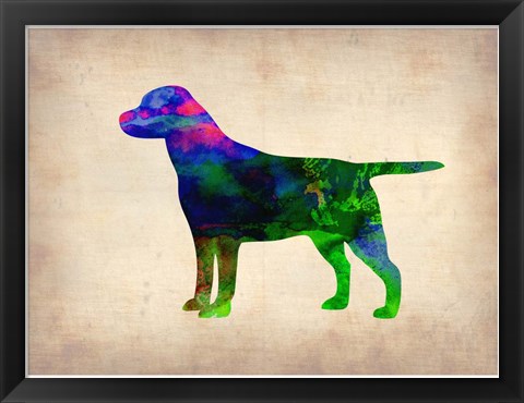 Framed Labrador Retriever Watercolor Print