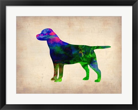 Framed Labrador Retriever Watercolor Print