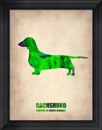 Framed Dachshund 1 Print