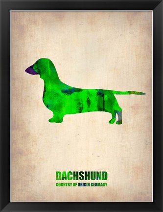 Framed Dachshund 1 Print