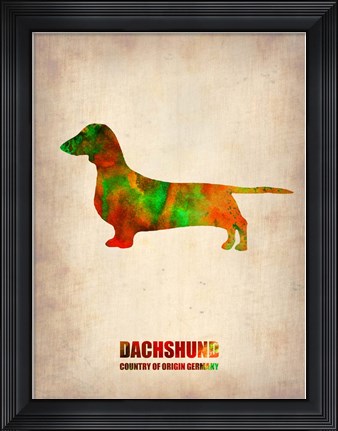 Framed Dachshund 2 Print