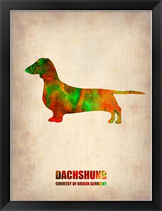 Framed Dachshund 2 Print