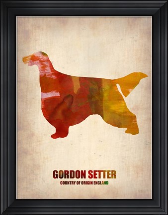 Framed Gordon Setter 1 Print
