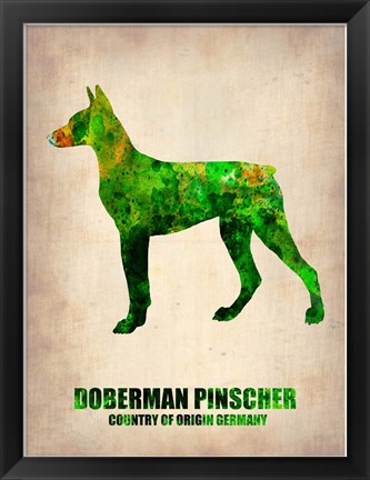 Framed Doberman Pinscher 2 Print