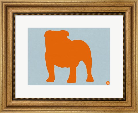 Framed French Bulldog Orange Print