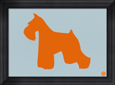 Framed Miniature Schnauzer Orange Print