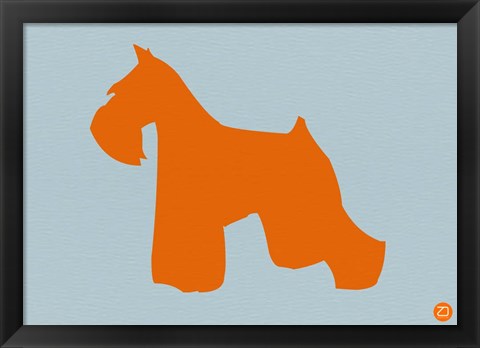 Framed Miniature Schnauzer Orange Print