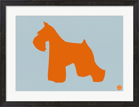 Framed Miniature Schnauzer Orange Print