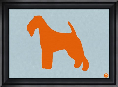 Framed Fox Terrier Orange Print