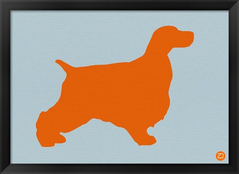 Framed Springer Spaniel Orange Print