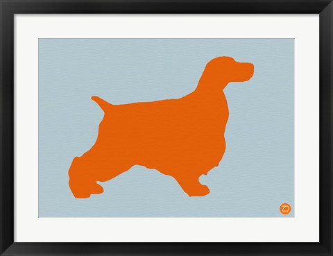 Framed Springer Spaniel Orange Print