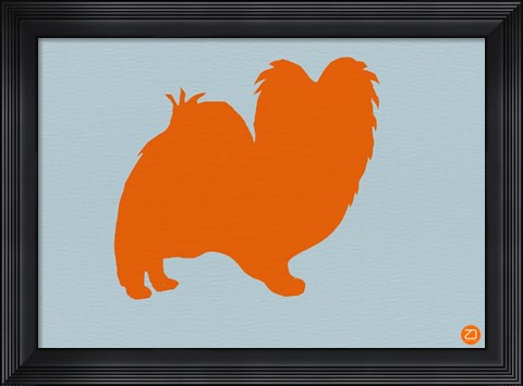 Framed Papillion Orange Print