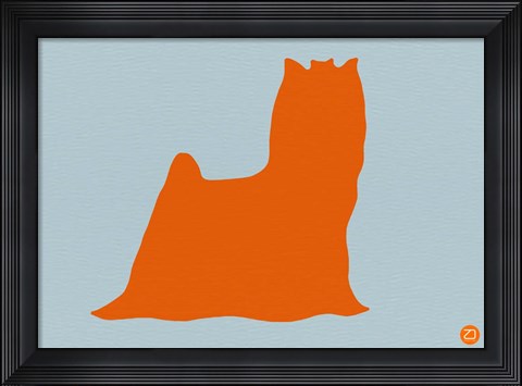 Framed Yorkshire Terrier Orange Print