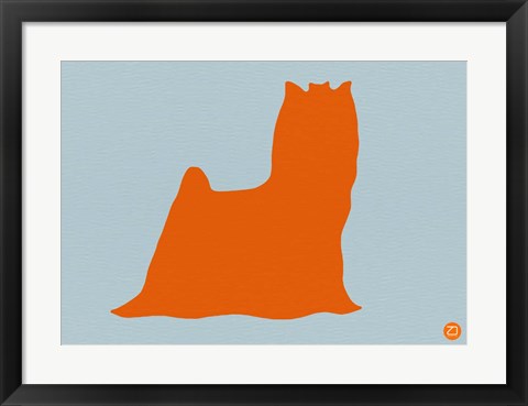 Framed Yorkshire Terrier Orange Print